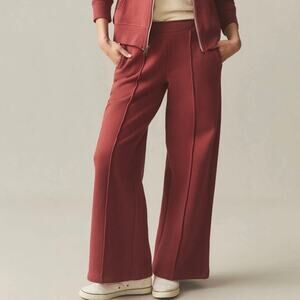 American Giant Women's Pintuck Flare Pant Spiced Apple Red Size XS NWOT